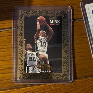 NBA Gold 24k gold leaf Dennis Rodman! Rare!! Spurs NBA trading Card!
